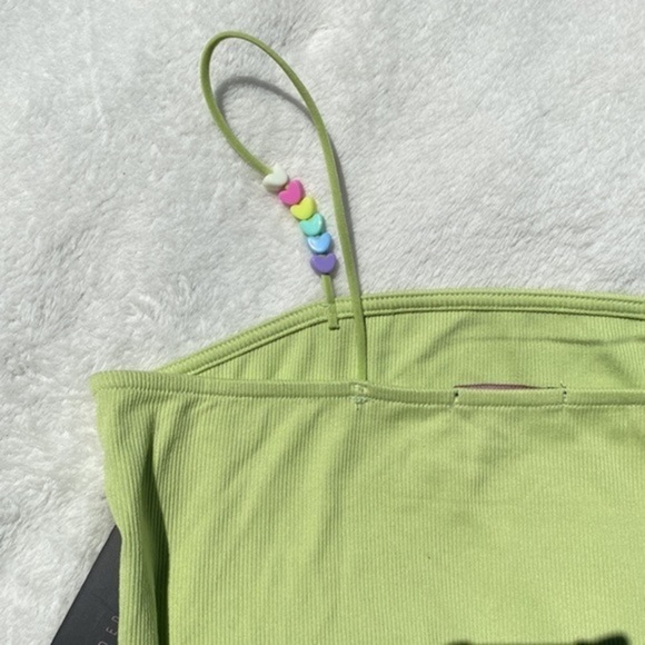 NWT Candy Hearts Spaghetti Strap Top: A Sweet & Stylish Choice for Junior Medium - Picture 4 of 4